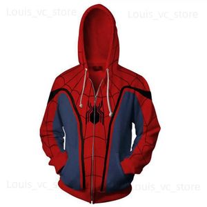 Erkek Hoodies Sweatshirts Anime Süper Kahraman Kapüşonlu Ceket Cosplay Complay Erkek Kadınlar 3D Dijital Baskı Fermuarı Ceket Tip T231221