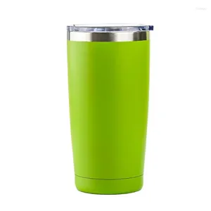 Vattenflaskor 20oz Car Cup stor kapacitet Glass Doublelayer Vakuum Rostfritt stål Ölstrån isolerad Trend Essential