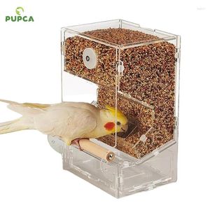 Other Bird Supplies No Mess Feeders Automatic Parrot Feeder Drinker Acrylic Seed Food Container Cage Accessories For Small And Medium