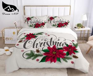 Dream ns vermelho natal conjunto de cama rainha têxteis para casa conjunto roupas santa capa edredão conjunto juego de cama 2011274515679