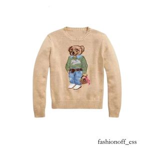 SWEATERS RL SWEATER POLO POLO MWAETER MIGLIO INVERNO DONNE MORDO DONNE BASICO BASICO Pullover Cotton Orso RL tira la moda a maglia a maglia SUETers DE 815 209