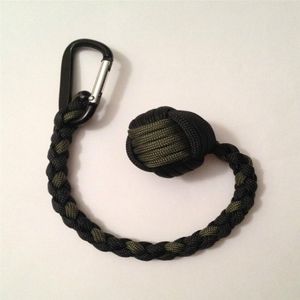 Monkey Fist keychain 1 Steel Ball Self Defense 550 paracord keychain Handcrafted in China228S