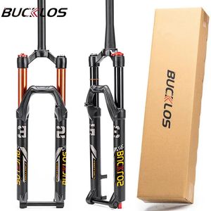 Bucklos Bike Forks 2627529 Air Damping MTB Fork Aluminium Eloy Bicycle Front With 15mm Thru Axle Accessories 231221