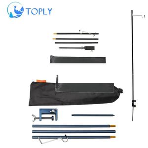 Tools Toply Portable Lamp Stand Hook Folding Lantern Post Pole Collapsible Hanging Light Stand Holder for Camping Fishing Outdoor Tool