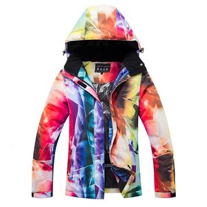 Inverno jaqueta de esqui feminino à prova dwindproof água à prova de vento snowboard casaco neve feminino quente ao ar livre montanha esporte terno de esqui de alta qualidade 231220