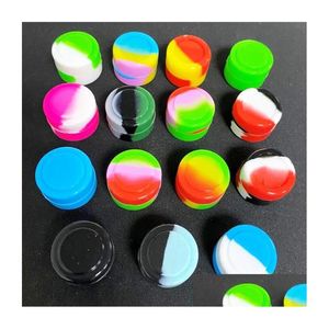 Aufbewahrung von Flaschen Jars Sile Container Lebensmittelqualität Gummi 2ml Nicht-Stick-Runde Mini-Gläser DAB-Werkzeuglagerbox Ölhalter Small Wax LL DRO DHKTJ