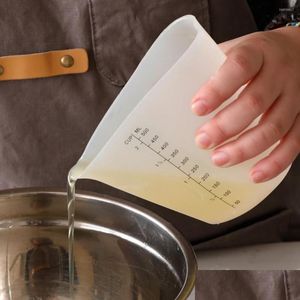 Cups & Saucers Cups Saucers 500Ml Measuring Cup Eco-Friendly Heat Resistant Sile Non-Stick Pouring Jug Supplies Epoxy Resin Mixing Mea Dh93P