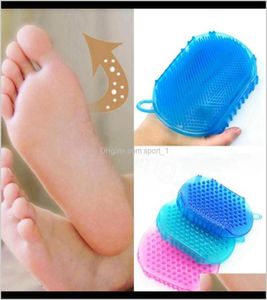 Badhandskar Exfoliering Dusch Badborste för kroppsrengöring Sile Exfoliating Brush Scrubber Bath Scrub Glove Spa Bathing Tool AEFY3478477