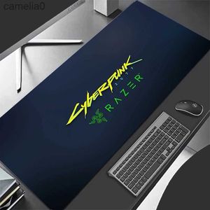 Мышиные накладки запястья отдыхает Razer Cyberpunk 2077 Gaming Mouse Pad 90x40 Резиновый ПК Клавиатура ноутбука компьютер скоростные столы мат.