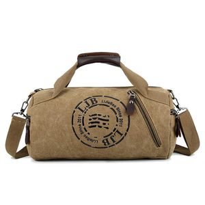 Satchel Can Print Men s and Women s General Portable Single Shoulder Canvas Cylindrical Leisure Travel Fitness Clothing Bag Messenger 231221