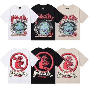 Camisetas de atacado Tamis de camisa Hellstar camisa para homens camiseta feminina camiseta de moda preta branca tee de roupas de roupas modernas