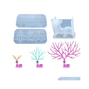 Molds Reindeer Horn Clear Sile Mold Forest Animal Diy Jewelry Making Uv Resin Art Supplies Drop Delivery Jewelry Jewelry Tool Dhgarden Dh84K