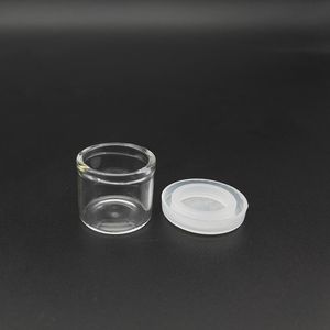 Contenitori per concentrato in vetro Vasetti da 6 ml con coperchi in silicone Contenitore per cera antiaderente per olio balsamo per labbra cosmetico