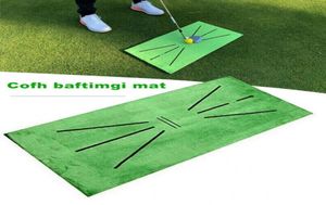 Mattor Portable Golf Training Swing Detection Mat Batting Golfer Practice Aid Cushion Indoor Game träffar1147000