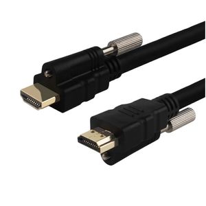 Cabo HDMI HD com parafuso M3 fixo cabo de conexão de engenharia de projetor de decodificador 2.0