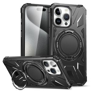 2024 Newst Magnetic Shockproof Case for iPhone 15 15 14 11 12 13 Pro Mis Xr 8 7 Plus I15 MaxケースのSEリングホルダーカバー