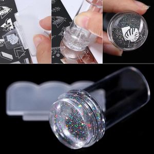 Nail Art Decorations 1PC Transparent Stamper With Scraper 2pcs Jelly Silicone Stamp For French Nails Manicuring Kits Stamping Tool Set