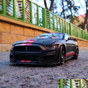 Auto elettrica/Rc Maisto 1 18 Ford Mustang Shelby Gt500 Diecast Model Racing Simation Alloy Mobile B543 T221214 Drop Delivery Dhtos