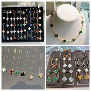 2023 جديدة للأزياء Top Classic Designer Classic4 Four Leaf Clover Necklace / Bracelet Pendants Mother-of Pearl for Women Girl Jewelry-Gift