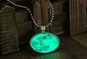 Vintage Long Moon Glow in the Dark Necklace for Women Jewelry Cabochons Lunar Pendant Orcence Light81671615817517