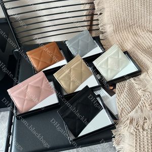 Luxury Womens Card Holder Classic Letter Leather Wallet Designer Women Credit Card Wallet High Quality Cards Bag Coin Purse With Box