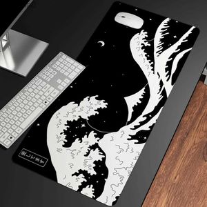 Mouse Pads Wrist Rests Great Wave Off Art Large Size Mouse Pad Natural Rubber PC Computer Gaming Mousepad Desk Mat Locking Edge for CS GO LOLL231221