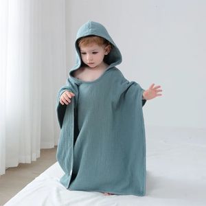 Baby Badetuch geborene Cape Handtücher Baumwolle Kapuze -Strandtuch Weiche Poncho Kinder Baden Zeug Säugling Waschlappen Drop 231221