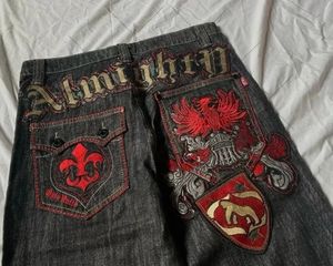 Amerikanische High Street Patchwork-Jeans mit Buchstabenstickerei für Männer, Gothic-Harajuku-Mode, weites Bein, Y2K-Retro-Freizeithose 231220