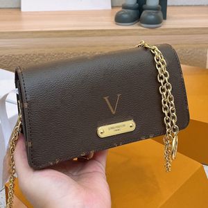 Klasik WOC Zincir Tasarımcı Omuz Çantası Lüks Çiçek Kadınları Flap Crossbody Çanta Satchel Orijin Deri Bayanlar Çanta Kart Tutucu Tote Makyaj Çantası