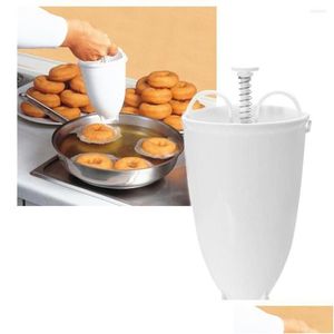 Baking Moulds Baking Mods Donut Mod Easy Manual Waffle Dispenser Portable Doughnut Making Hine Cake Kitchen Pastry Diy Tool Drop Deliv Dhagt