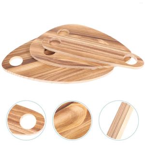 Zestawy sztućców 3 szt. Tacki stołowe do jedzenia butelki Topper Holder Picnic Picnicing Boards Cup drewniana