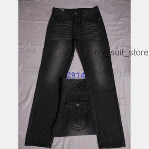 Jeans de roxos True Long Troushers Mens Linha grossa Super religião Man Homem Casual Lápis Azul Black Jeants preto