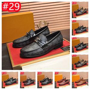 40modell Nytt mode Casual Leather Men's Formal Shoes Luxurious Designer Manual Slip-On Men's Wedding Shoes