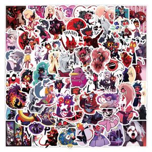 Nya 120st Cartoon Helluva Boss Sticker Anime Graffiti Stickers för DIY Bagage Laptop Skateboard Motorcykelgitarrcylar Cycle Decals POLESALE BULK