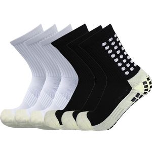 6 пар, мужские и женские футбольные носки, хлопковые квадратные силиконовые присоски, противоскользящие футбольные спортивные бейсбольные регби 231220