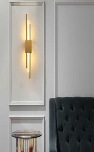 Modern elegant bronsguld och svart 50 cm rörled vägglampa för vardagsrum hallkorridor sovrum sconces ljus fixtur 2107241657201