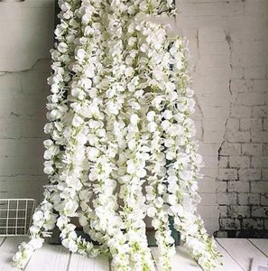 Hela 20PCSSet Artificial Wisteria Flower Hanging Rattan Bride Flowers Garland Juldekorationer för hem Garden El 211024197457