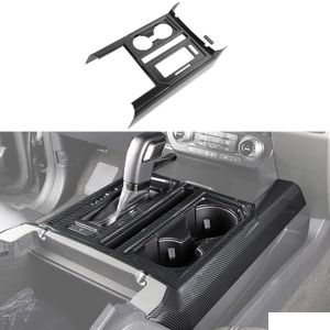 Other Interior Accessories For F150 Abs Carbon Fiber Center Console Gear Shift Cup Holder Trim Ford Drop Delivery Automobiles Motorcyc Dhoyj