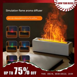 Красочное симуляционное пламя диффузор USB -подключение в ароматическом офисе Увлажнение 231221