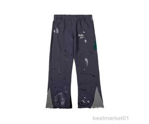 Męskie spodnie dżinsy IES Designer Dresspants Sports 7216b Paint Flare Sweat Pant 8TMU5551906