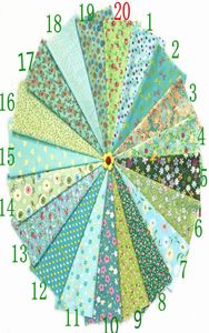 Nowy mieszany 20 -Design Green Flower Bawełniany materiał do ręcznie robionego materiału do szycia patchwork kurtyna igły DIY Craft 2030CM2107527