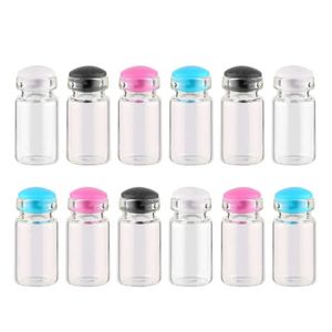1000 X Mini Glass Bottles Small Clear Bottles 0.5ml Glass Vials with Silicone Plug for Wedding Favors DIY Art Crafts Decoration