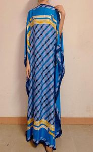 Etnik Giyim Stili Moda Plaj Kaftan Uzun Elbise Beden İpek Kaftan Boho Renkli Desen Kadınlar İçin Afrika Elbiseler Etni9322150