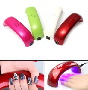 Lâmpada led portátil para secar unhas, mini lâmpada em formato de arco-íris 9w, cura para esmalte em gel uv, funciona 7613458