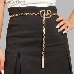 Cinture a catena in vita cintura a catena in metallo di lusso per donna designer marchio catena in vita vestito femminile jeans accessori per cintura decoratival231221