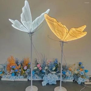 Floor Lamps Wedding Decor Light LED Lace Butterflies Lamp Romantic Creative Butterfly Road Load Walkway On Party Stage Lights.