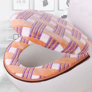 Reißverschlussart wasserdichte Toilettenabdeckung Haushalt Winter Koralle Samt Toiletten Sitzkissen Universal Comfort Toilettensitz Abdeckung 231221