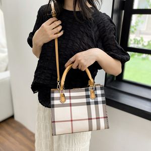 Frauenplaid Mode große Kapazität Crossbody Handtasche Single -Umhängetasche