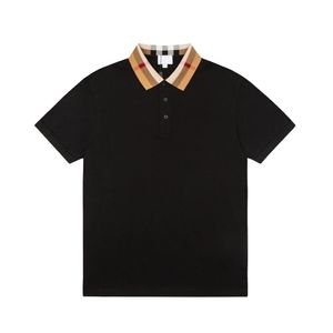 Designer Men Polo Black Beige Letter Cotton Breattable Anti-Wrinkle Anti-Pilling Slim Business Overdimensionerad Polo T Shirt 3xl