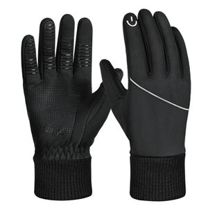Moreok Unisex Winter Gloves Full Finger Touchscreen Bike Glove Anti Slip Bicycle Cycling Polar Fleeme Теплый вождение бег 231221